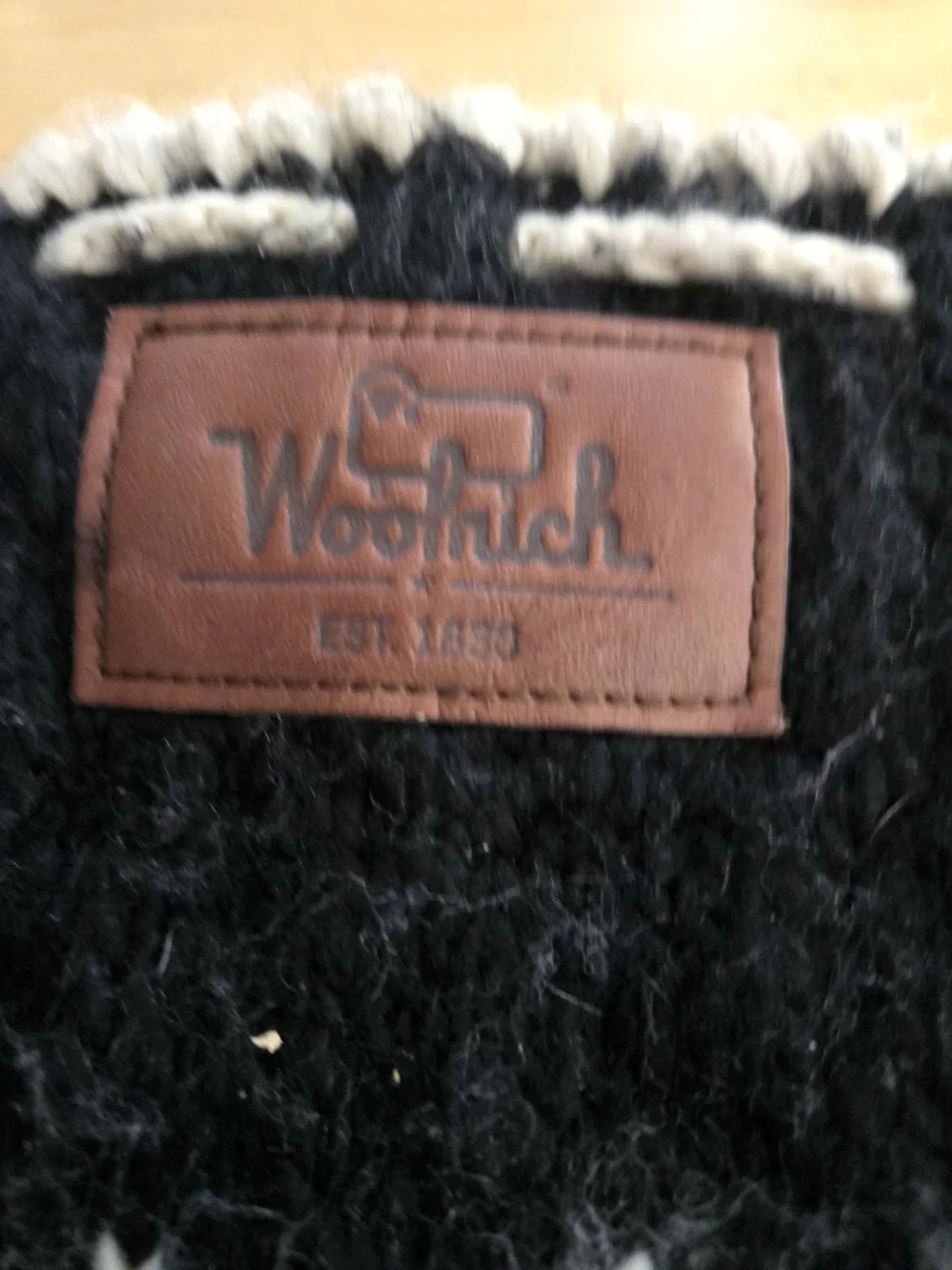 Vintage Woolrich Chalet Hand Knit Slipper Socks Black Snowflake Size Medium